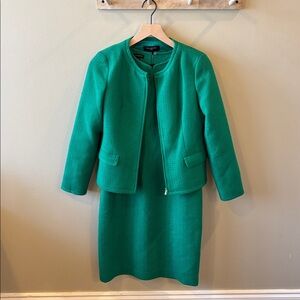 Talbots Classic Green sheath Dress tweed